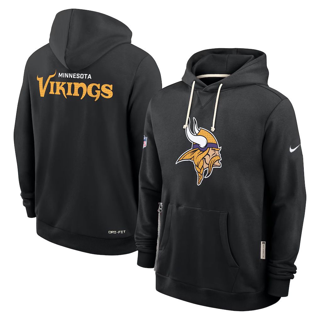 Men 2026 NFL Minnesota Vikings hoodie black 01